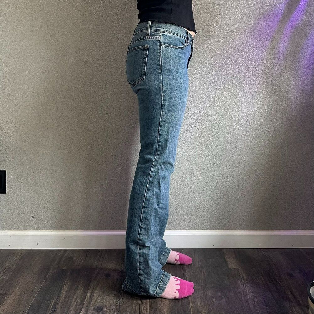 Y2K 8L GAP Long and Lean Bootcut Jeans 100% Cotton Med Wash Denim Mid Rise Pant - Picture 3 of 7